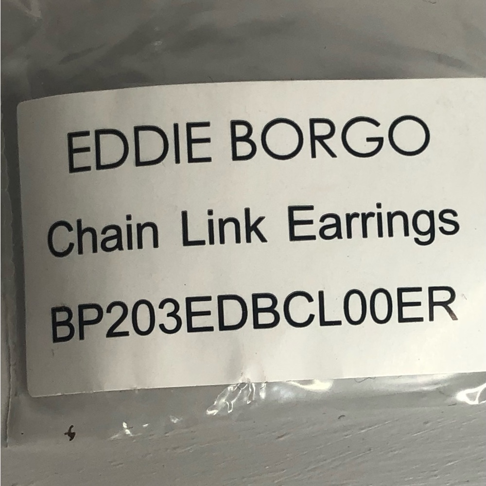 EDDIE BORGO Supra Chain Chunky Link 12K Gold Vermeil Earrings With Dust Bag - Picture 8 of 8